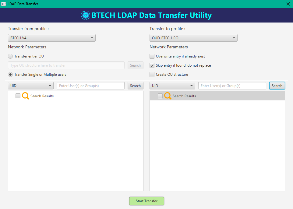LDAP Data Transfer Utility